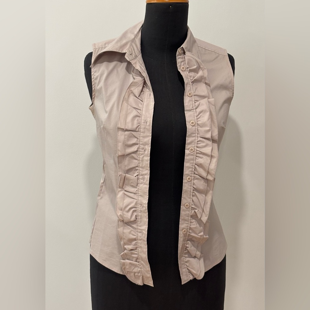 Jacob Cream Sleeveless Blouse